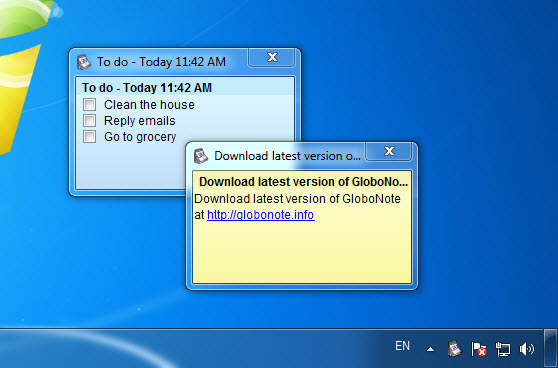 GloboNote in Windows